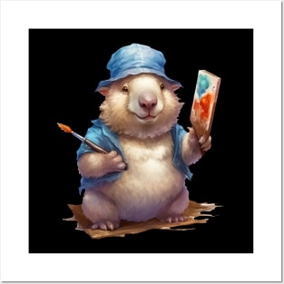 Wombat Painter! Posters and Art